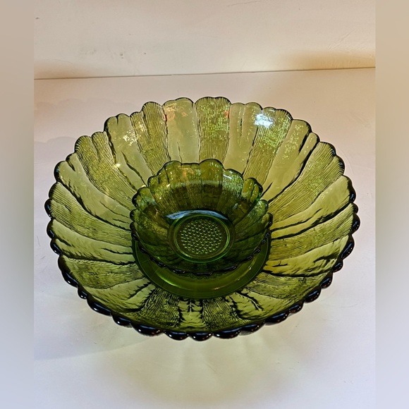 MCM Anchor & Hocking Sunflower Chip + Dip Bowl - Picture 2 of 6